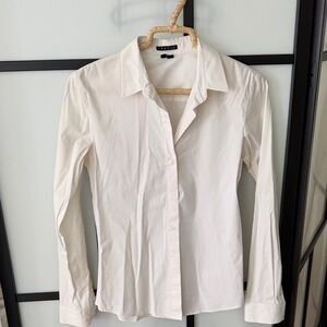 Theory Ivory Button-Up Shirt